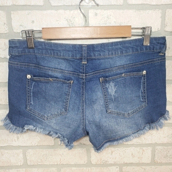 MOSSIMO Supply Co. Stretch Denim Lace Shorts Size 11 - Picture 2 of 7